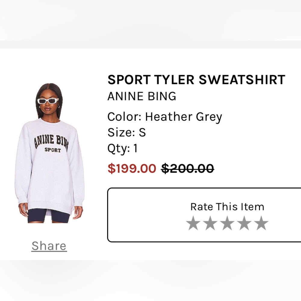 Anine Bing Tyler Sport Sweatshirt